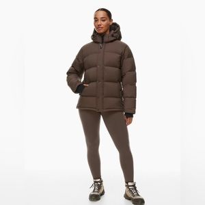 Aritzia Super Puff, rich mocha brown, size XXS